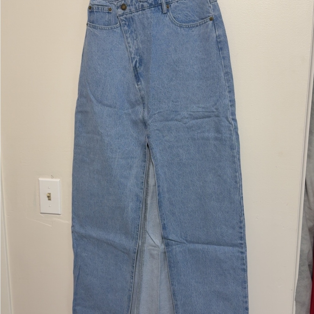 Dressed in LALA Classic Blue Denim Women's Skirt Size S